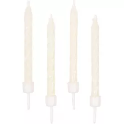 Svíčky světlé spirálové 10ks 6cm - Amscan