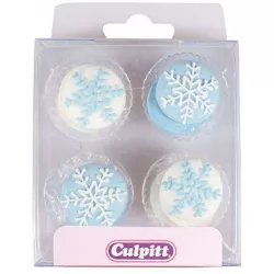 Cukrové zdobení sněhové vločky 12ks - Culpitt