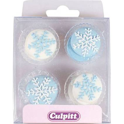 Cukrové zdobení sněhové vločky 12ks - Culpitt