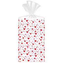 Pytlíček na sladkosti a čokoládu 10ks 21x11cm srdíčka - Alvarak