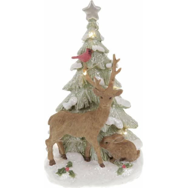 Sob a vánoční stromek, dekorace z polyresinu s LED světlem AL1366 Art