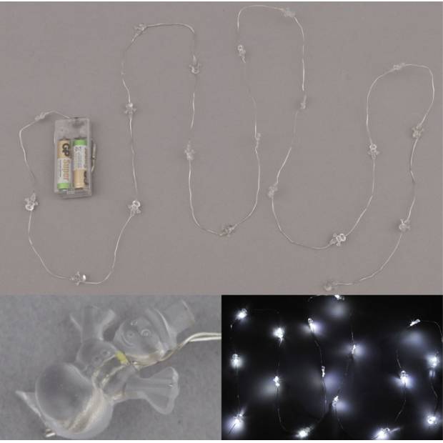 Řetěz s LED světýlky na baterie  barva studená bílá LED877101 Art