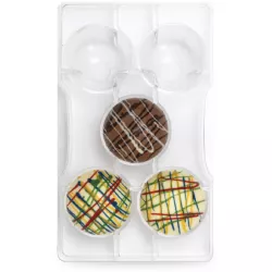 Polykarbonátová forma na čokoládu polokoule - Decora
