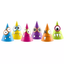 Párty čepičky Monster 16cm 6ks - PartyDeco
