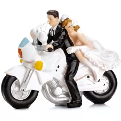 Svatební figurka motorkář 11,5cm - PartyDeco