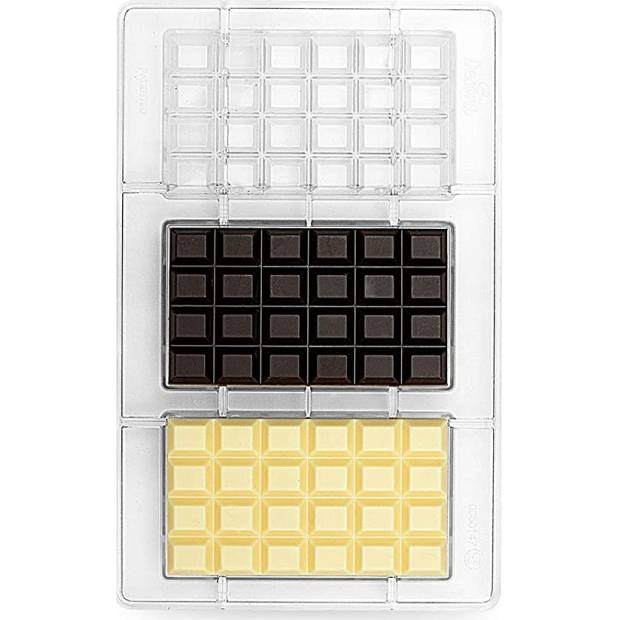 Polykarbonátová forma na čokoládu tabulka čokolády - Decora