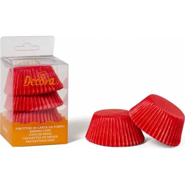 Košíčky na muffiny červené 75ks 5x3,2cm - Decora