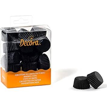 Košíčky na pralinky černé 200ks 2,7x1,7cm - Decora