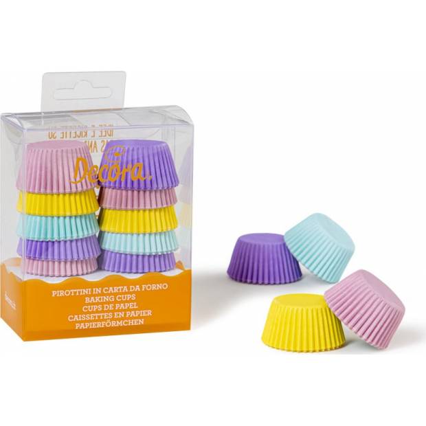 Košíčky na muffiny mini pastelové 200ks 3,2x2,2cm - Decora