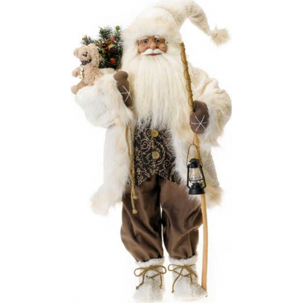 Santa Claus svítící s medvídkem 95cm - IntArt