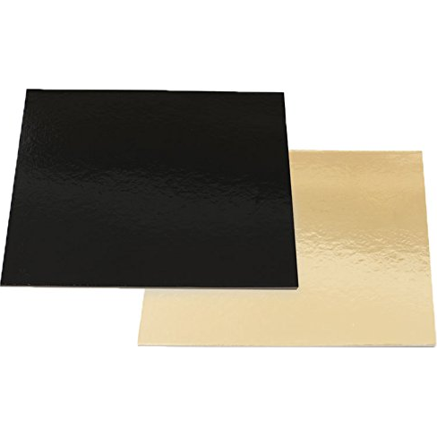 Podložka pod dort čtvercová zlato černá 36x36cm - Decora