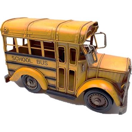 Plechový model školní autobus 26,5x12,5x16,5cm - IntArt