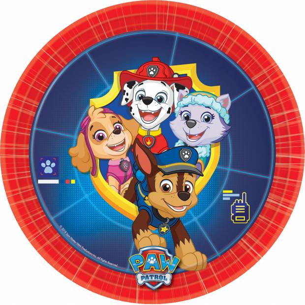 Papírový talíř 8ks 2018 Paw Patrol 17,7cm - Amscan