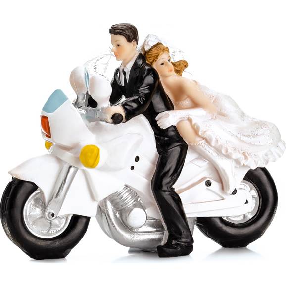Svatební figurka motorkář 11,5cm - PartyDeco