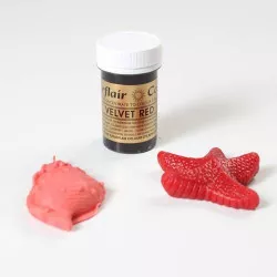 Gelová barva Sugarflair (25 g) Velvet Red 0281 dortis