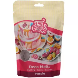 Snadno rozpustná poleva v peckách 250g Fialová - FunCakes