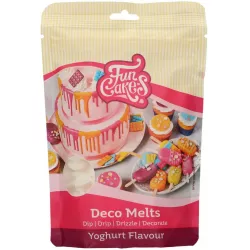 Snadno rozpustná poleva v peckách 250g Yogurtová - FunCakes