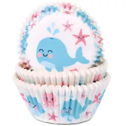 Košíčky na muffiny velryba 50x33 mm - House of Marie