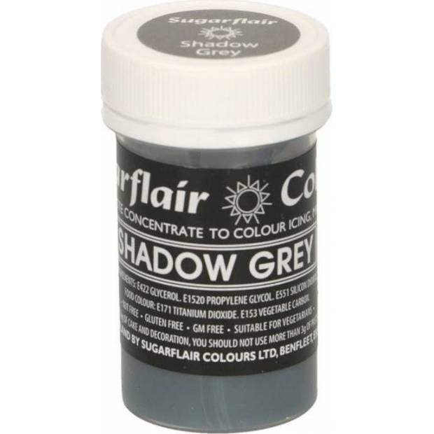 Pastelová gelová barva Sugarflair (25 g) Shadow Grey 3043 dortis
