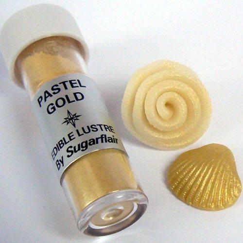 Jedlá prachová perleťová barva Sugarflair (2 g) Pastel Gold 870 dortis
