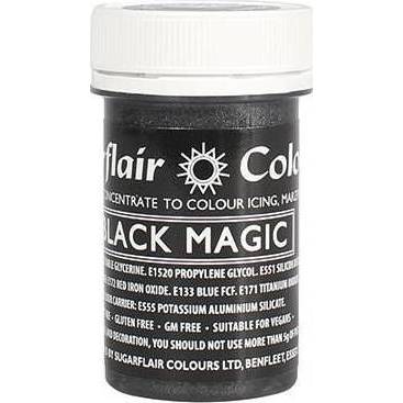 Gelová barva perleťová Sugarflair (25 g) Black Magic A706 dortis
