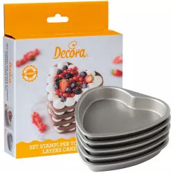 Set 5ks srdcové formy 15 x 2 cm - Decora