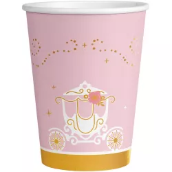 8 papírových kelímku, princezna na den, 250 ml - Amscan
