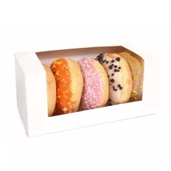 Krabička na donuty 1ks bílá 185x95x90mm - House of Marie