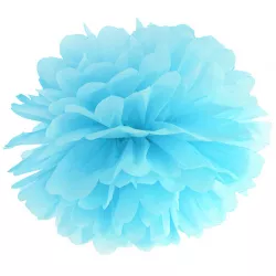 Tkáňový papír pompom, nebeská modrá, 25cm - PartyDeco