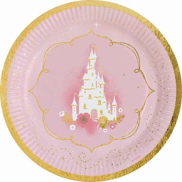 8 papírových talířku, princezna na den, 22,8 cm - Amscan