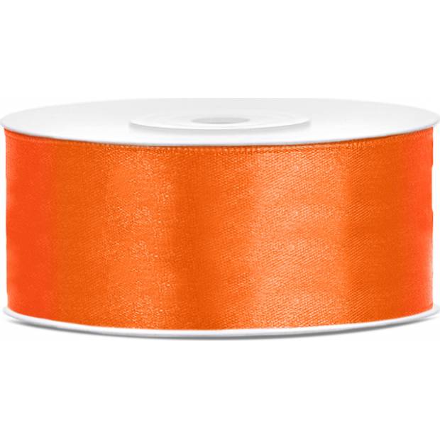 Saténová oranžová stuha 25mm/25m - PartyDeco