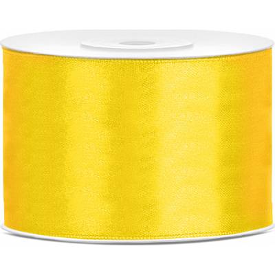 Saténová žlutá 50mm/25m - PartyDeco