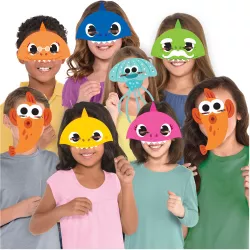 Párty masky 8ks Baby Shark - Amscan