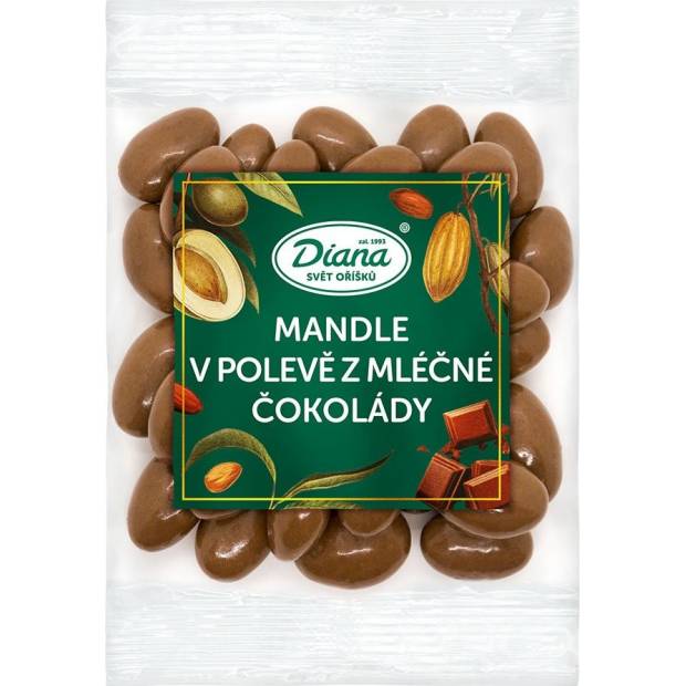 Diana Mandle v polevě z mléčné čokolády (100 g) 5996 dortis
