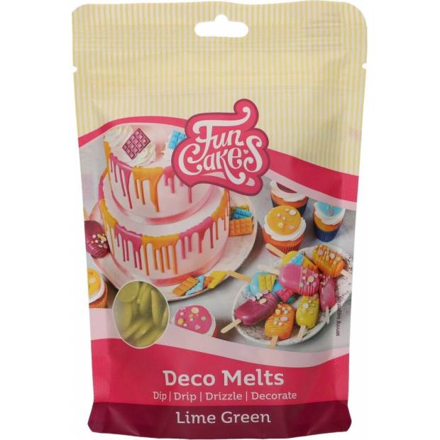 Snadno rozpustná poleva v peckách 250g Lime - FunCakes