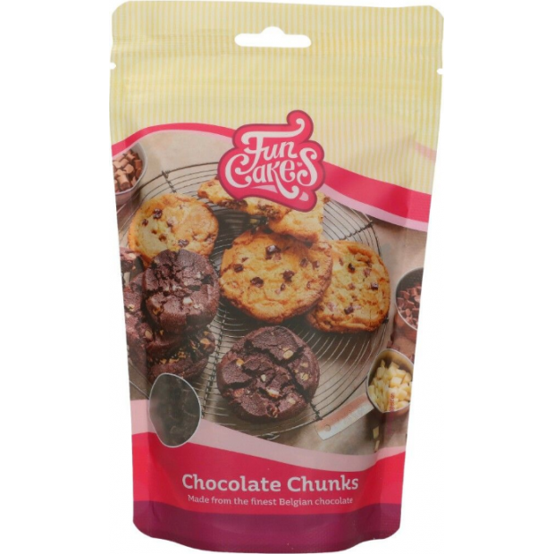 Čokoládové kousky Chunks 350g tmavá čokoláda - FunCakes