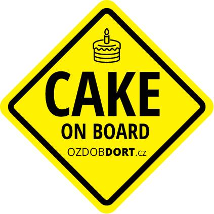 Magnet na auto - cake on board -