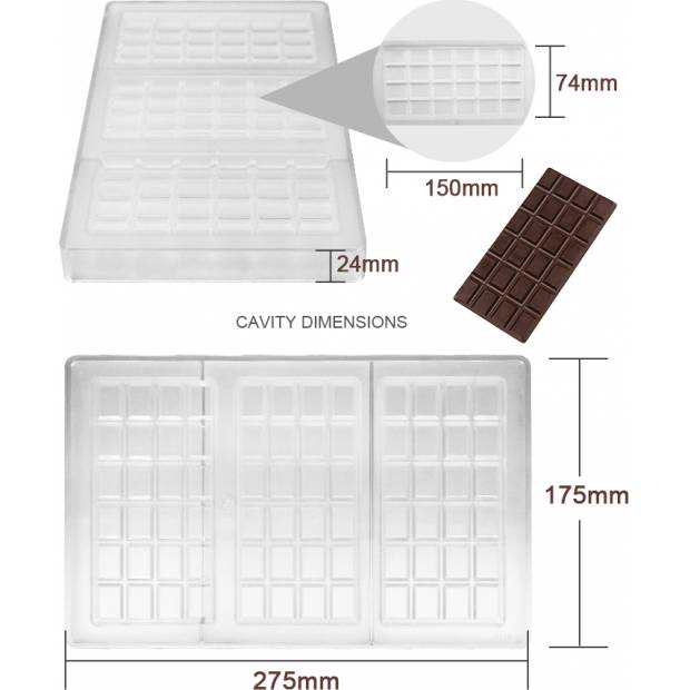 Forma na čokoládu - tabulka - Cakesicq