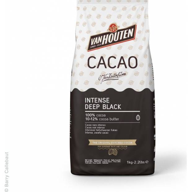Intezivní černý 100% kakaový prášek - Van Houten 1kg - FunCakes