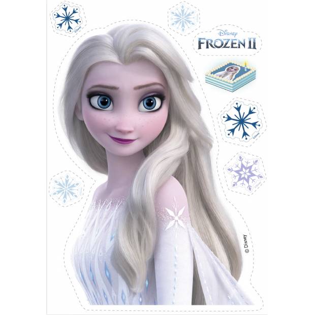 Jedlý papír Frozen II - Ledové království k vystříhnutí  21x14,8cm - Dekora