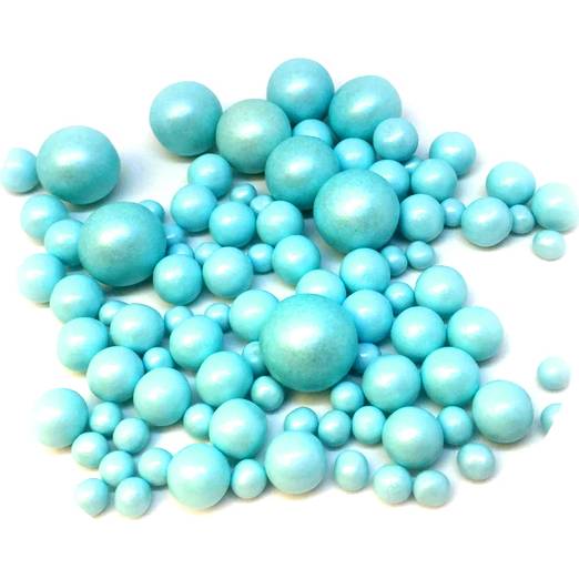 Cukrové zdobení perličky světle modré 100g - Scrumptious