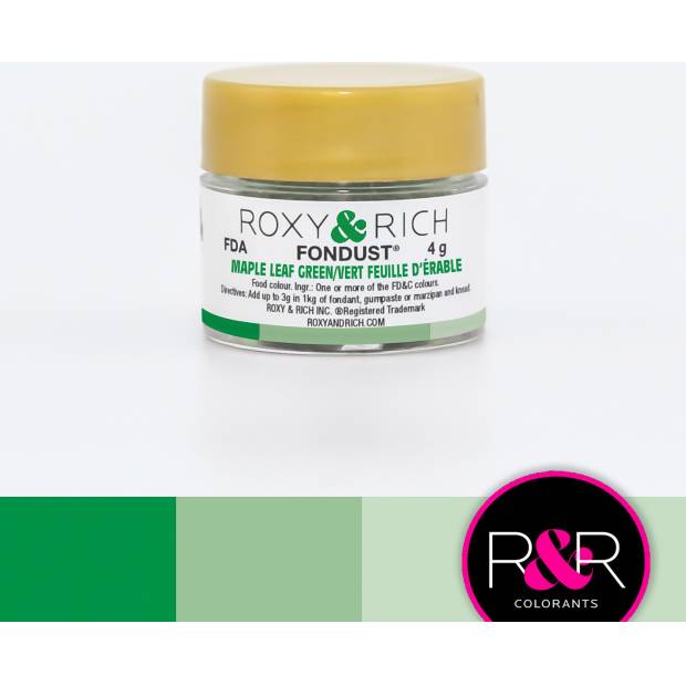 Prachová barva 4g zelená javorový list - Roxy and Rich
