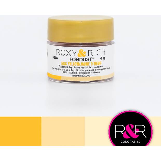 Prachová barva 4g vajíčkové žlutá - Roxy and Rich