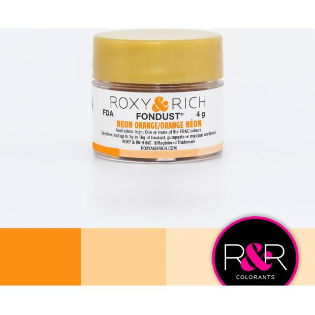 Prachová barva 4g neonově oranžová - Roxy and Rich