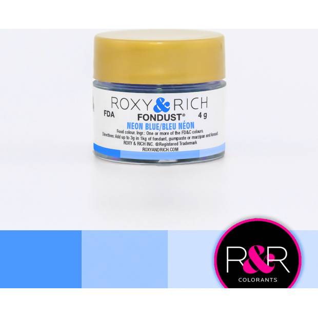 Prachová barva 4g neonově modrá - Roxy and Rich