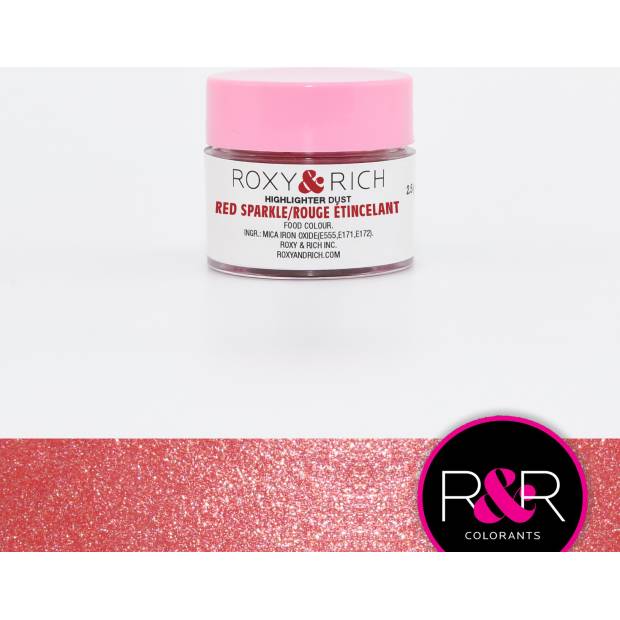 Prachová metalická barva  2,5g Highlighter red sparkle - Roxy and Rich