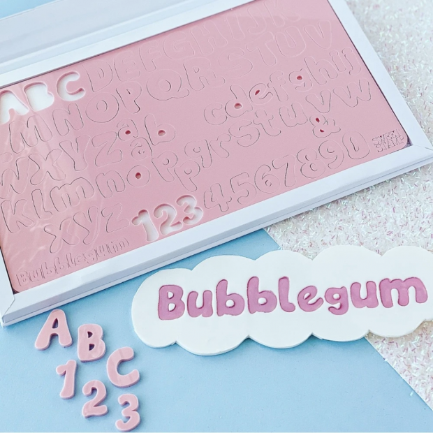 Vytlačovací abeceda Bubblegum