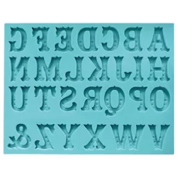 Silikonová formička abeceda Western 15,5x11,5 cm- Cakesicq