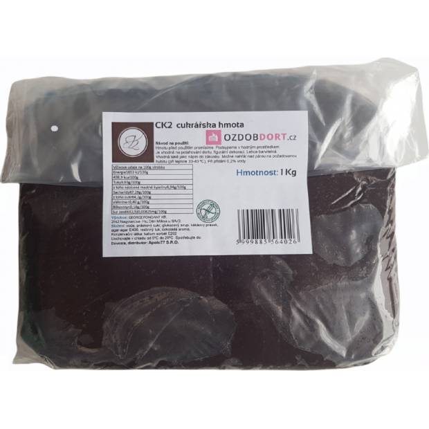 Potahovací hmota čokoládová K2 na dorty 1kg - K2