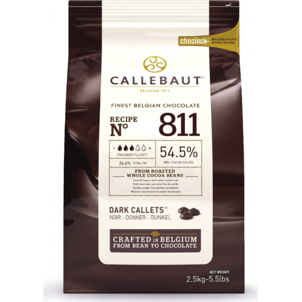 Čokoláda 811 hořká 54,5% 2,5kg - Callebaut